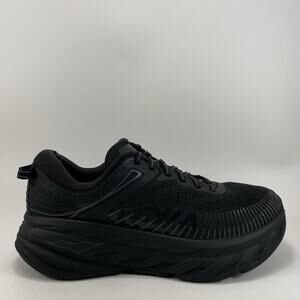 Hoka One One Bondi 7 Running Shoes Women Size 9.5 D Wide Triple Black Athletic